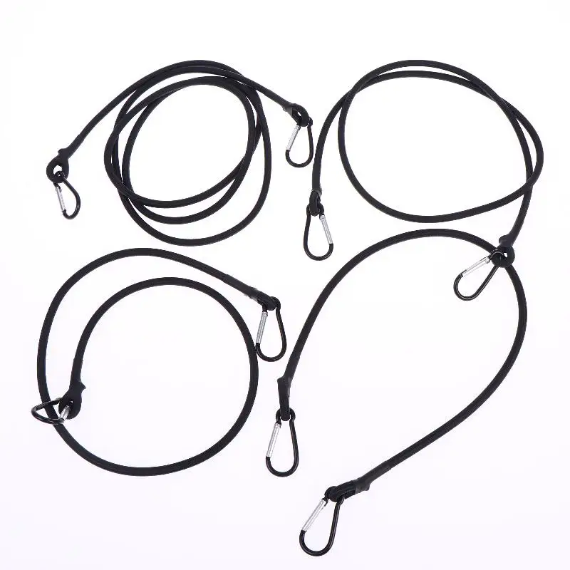 New 1/3Pcs 6MM Bungee Cords With Hooks 30-150cm Stretch Elastic Ropes Lightweight Bikes Tie Car Luggage Packing Roof Rack Strap