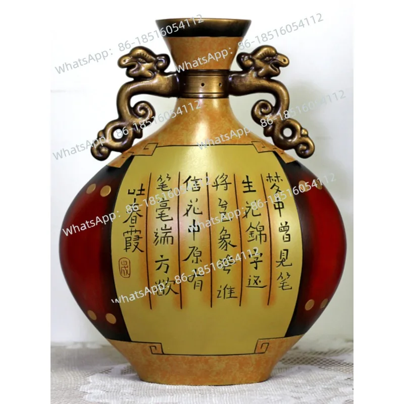 

Artwork Light Luxury Wedding Gift Living Room TV Cabinet Entrance Bogu Rack Decorative Large Vase