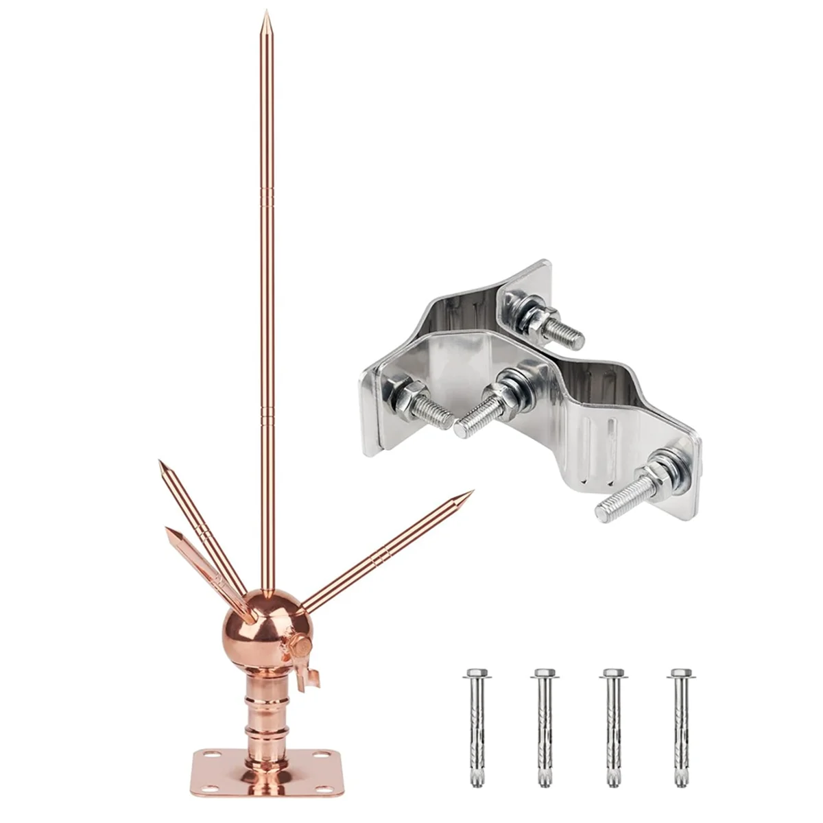 

NEW Rod, Copper Brass Rod Kit Removable Protection Equipment System for Pole Top House Safety