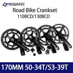 PROWHEEL 421C/621C 8/9/10 Speed Road Bike Crankset 170MM 110BCD 34/50T 130BCD 39/53T Road Bike Crankset for SHIMANO Road