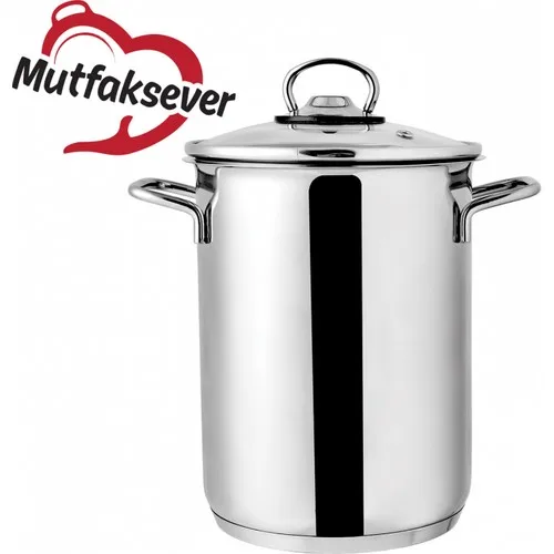 Pote de espargos de aço de roe mutfaksever