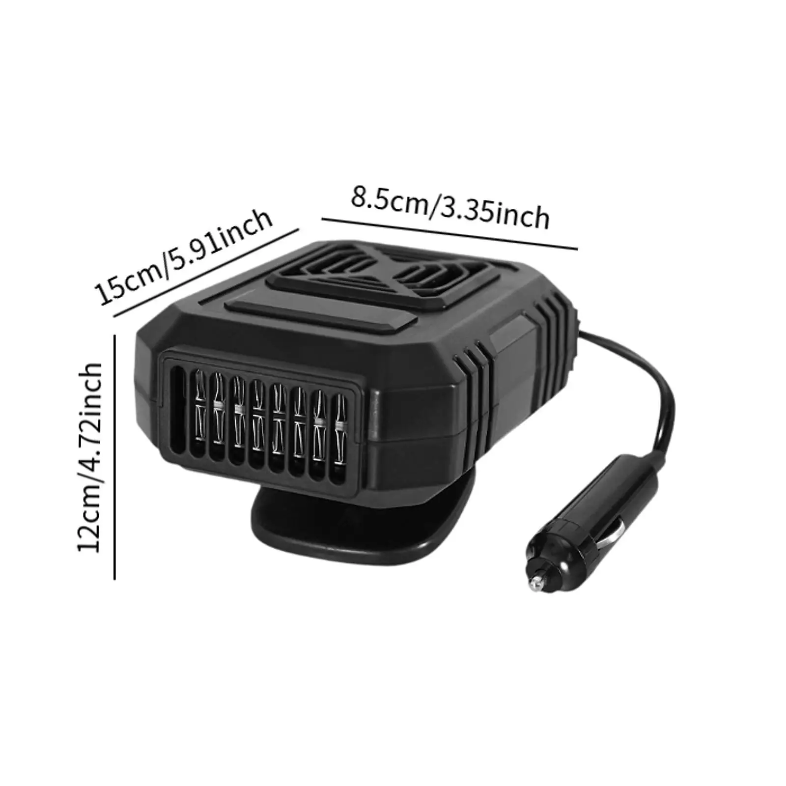 Vehicle Heater Cooling Fan Portable 12V Car Heater Defroster Demister Compact Design for Safe and Comfortable Driving