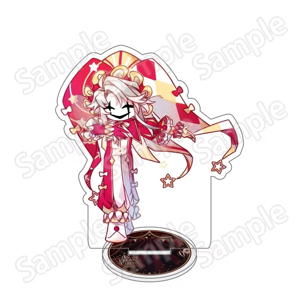 Hot Anime The Freak Circus Pierrot Harlequin Jester 10CM Acrylic Stand Keychain Cosplay Character Model Desk Decor Collect Gifts