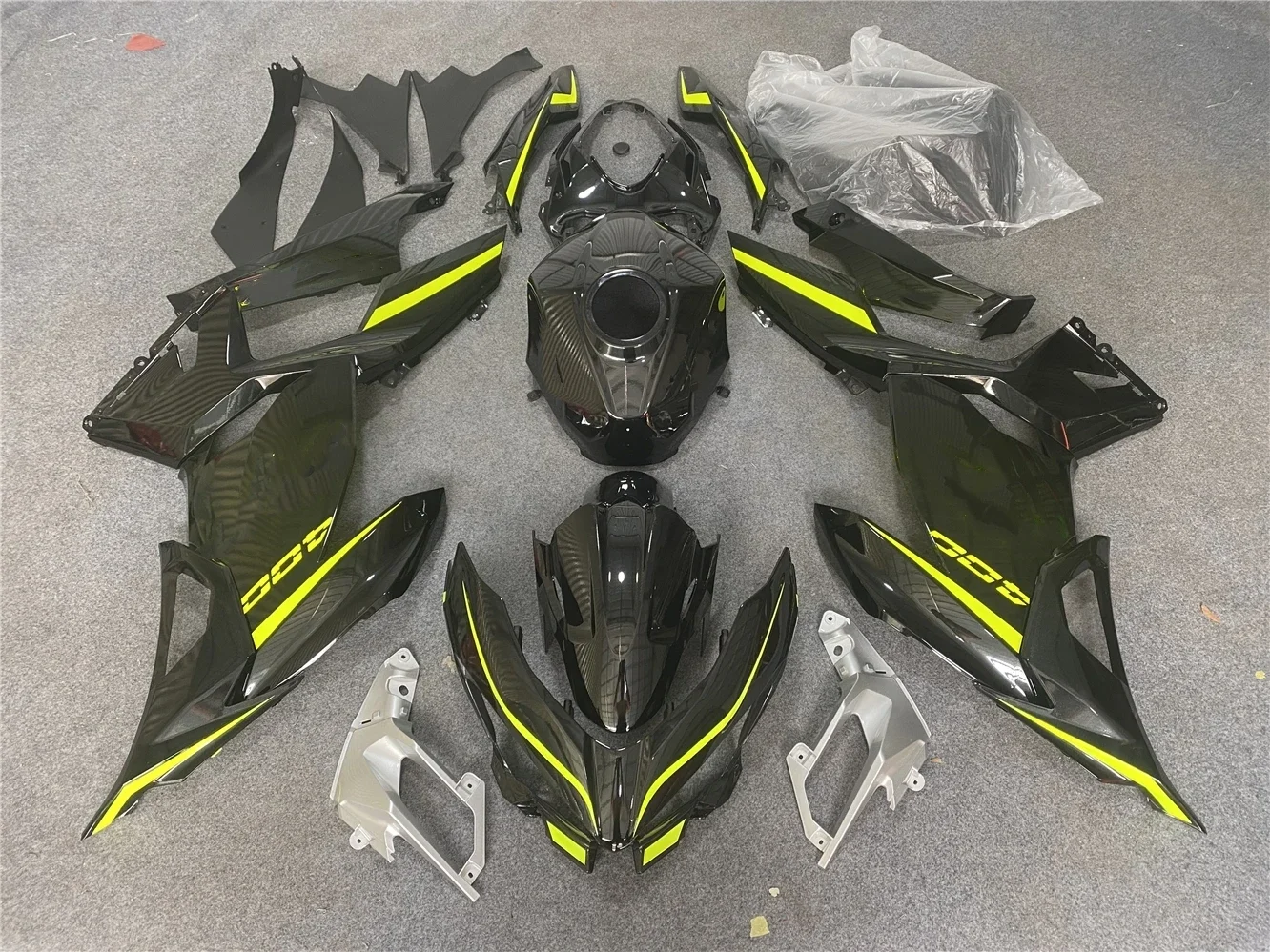 Motorcycle Fairing Kit Suitable for Kawasaki Ninja 400 2018 2019 2020 2021 2022 Years EX400 18-22 Fairing Yellow Black