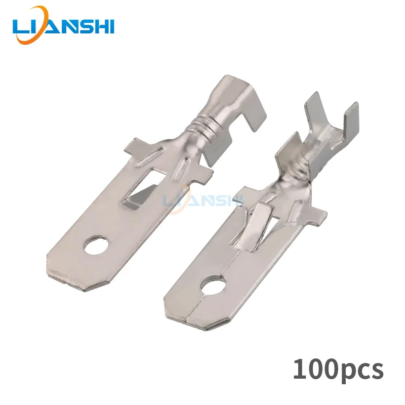 100PCS copper terminals for automotive connectors with 7.8 square inserts, pins and springs DJ611-7.8B