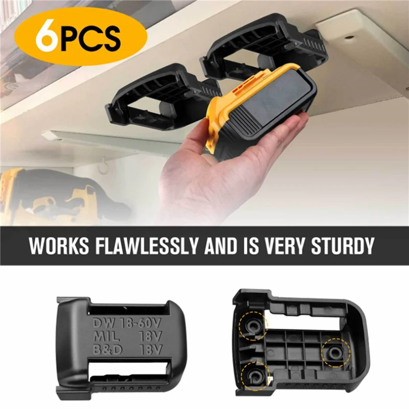 

Flash Trend 12Pcs Battery Mounts Battery Storage Rack Holder Protection Hanger For Box 18V 20V Battery
