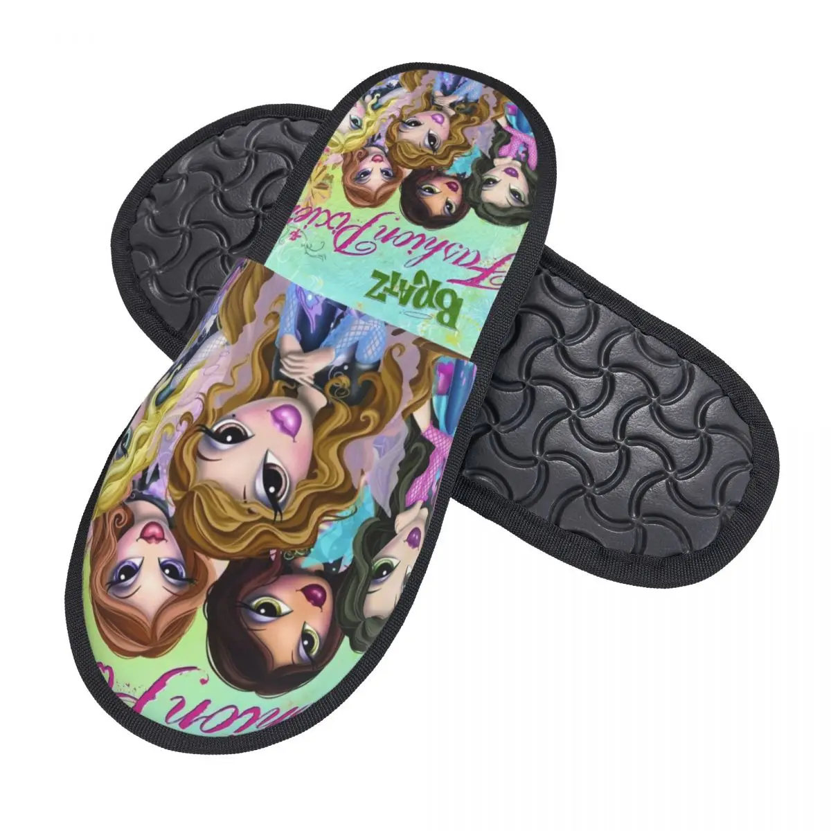 Custom Bratzs Doll Guest Slippers for Bathroom Women Cartoon Tv Movie House Slipper