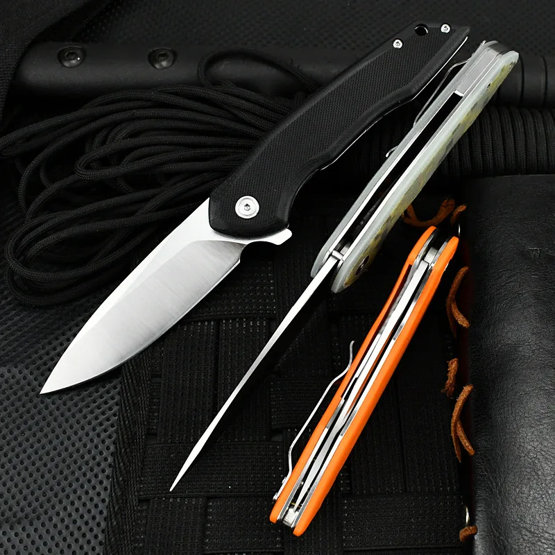 Outdoor bearing quick-opening high-hardness portable folding knife for survival in the wild  pocket folding knife G10 ha