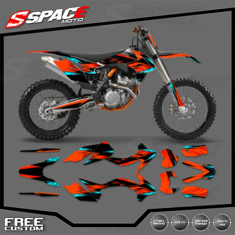 

SPACE Custom Motorcycle Graphics Background Decal Decals Stickers Kits for KTM 125 250 300 350 450EXC 2014-2016 SXF 2013-2015 09