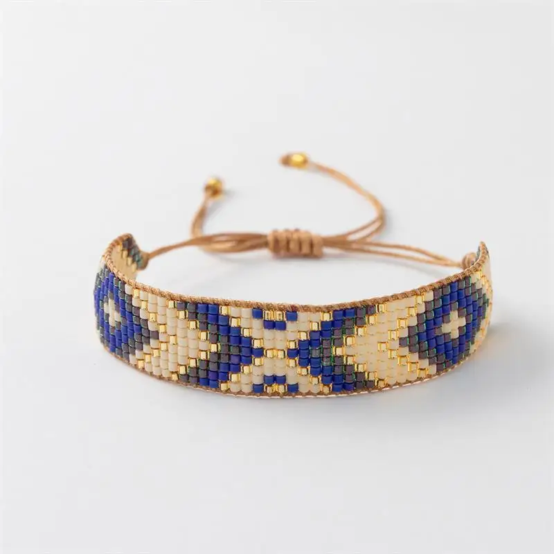 BLUESTAR MIYUKI Bracelets Spring And Summer Gift Weaving Beads Geometry Personalized Bracelet Fashion Bohemia Jewelry Wholesale