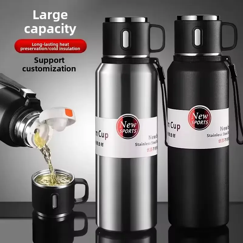 

Thermo Bottle Thermal Mug 316 Stainless Steel Water Cup Thermos 1000ML Keeps Cold Drinkware Tumbler Insulated Thermos Travel