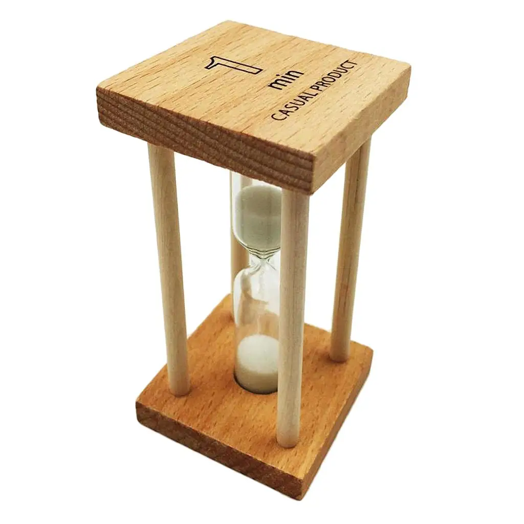 1 Minute Wooden glass Hourglass glass for Classroom Teaching