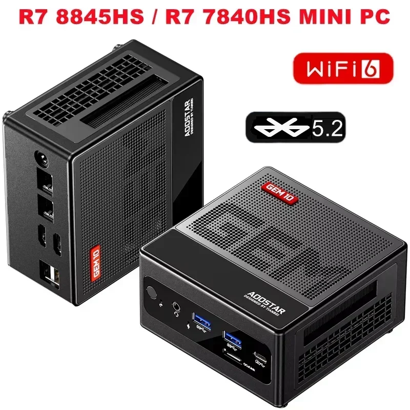 SZBOX MINI PC R7 8845HS / R7 7840HS / R9 6900HX DDR5 NVME SSD PCIE4.0 WIFI 6 BT 5.2 4K@60Hz 2.5G LAN Desk Gaming Computer