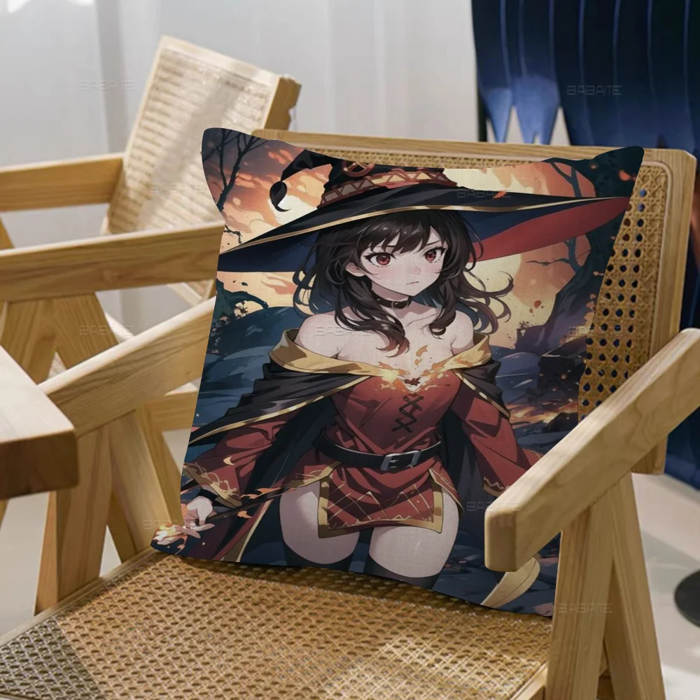 Konosuba Personalized Picture Text Home Decorative Pillows Household Gifts 45x45cm