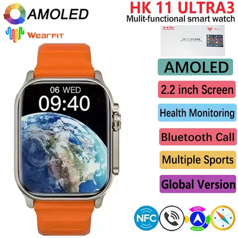 

New HK11 ULTAR3 Smart Watch 49mm 2026 New NFC Men Women GPS Track Bluetooth Call BT Music Games Wireless Charging Smartwatch