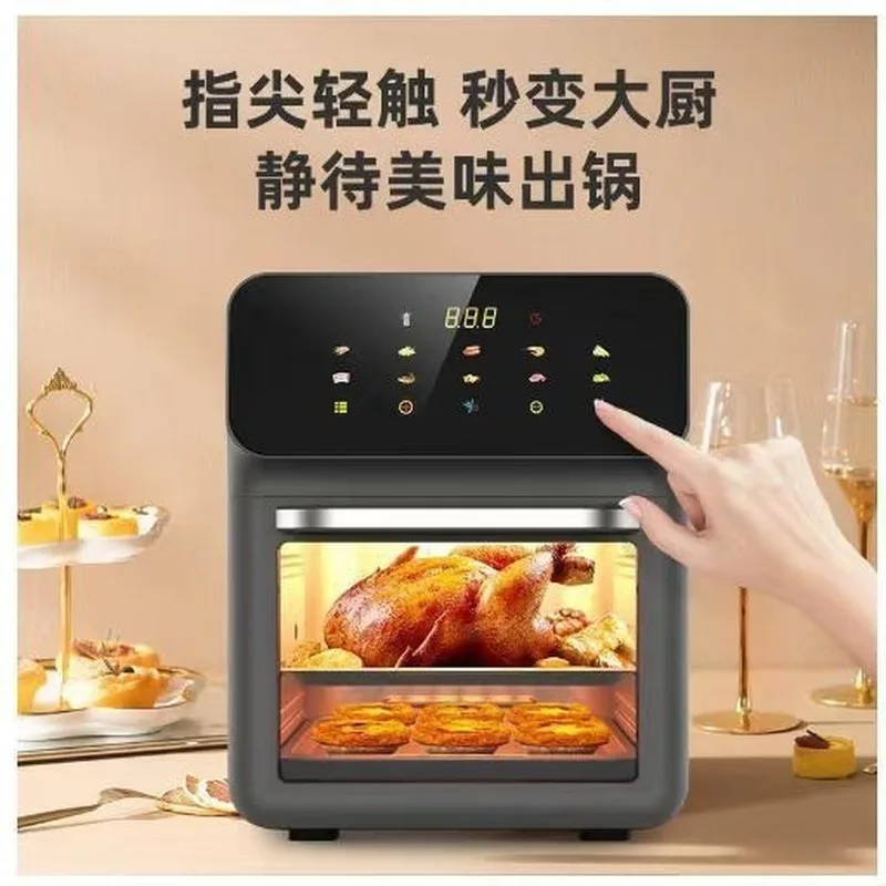 Large Capacity Smart Visual Air Fryer Oven Combo with Touch Screen and Glass Window No Flip Needed Electric Fryer