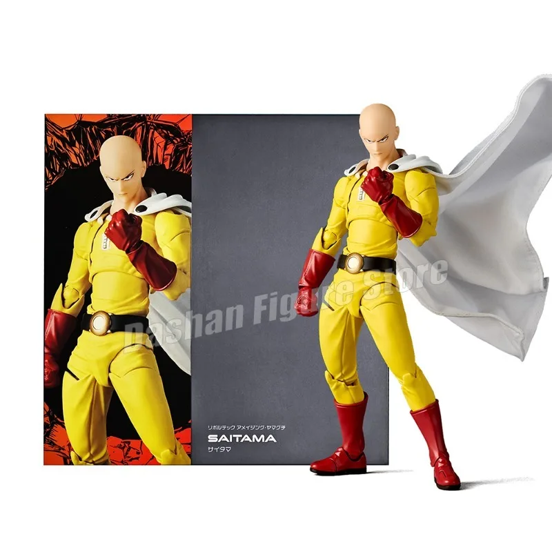 

Revoltech Amazing Yamaguchi Saitama Фигурка Kaiyodo ONE PUNCH-MAN Фигурки ПВХ Аниме Ko Коллекция 16 см Подвижная модель игрушки