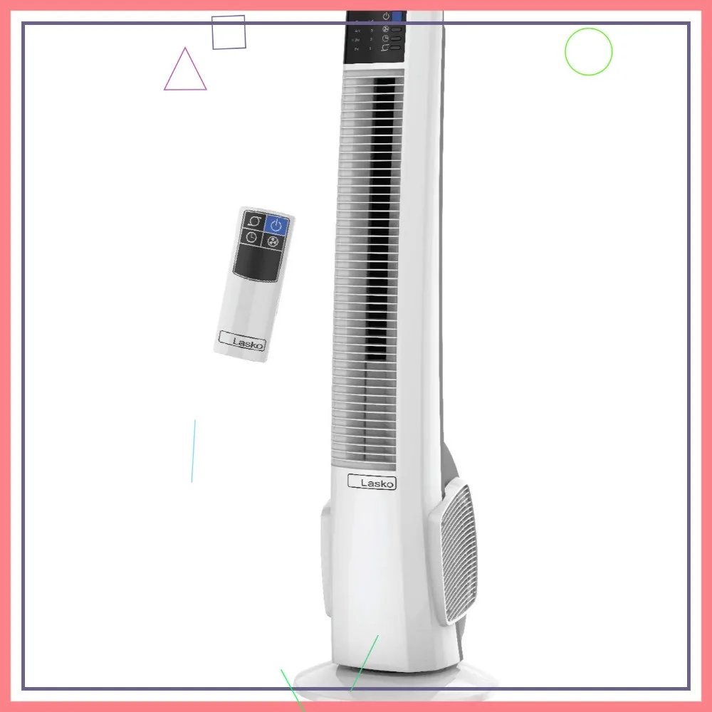 

Oscillating Tower Fan with Remote, Quiet 4 Speeds, 38" White for Bedroom & Office