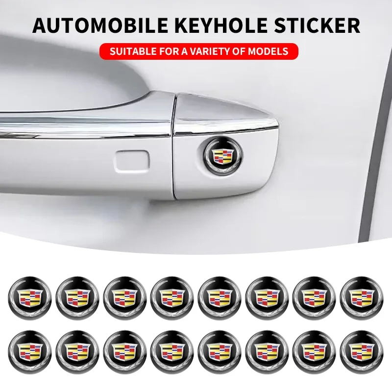 

Car Door Keyhole Sticker Key Hole Lock Protection Anti-blocking Dustproof Stickers For Cadillac Logo CT4 CT5 XT5 XT6 XTS ATS-L