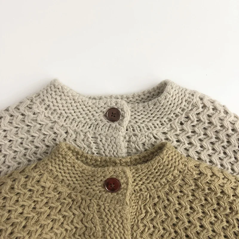 2026 Lazy Knit Pineapple Korean Fall Winter Kids Sweater Stylish Boys Girls Trendy Knit Cardigan Forest