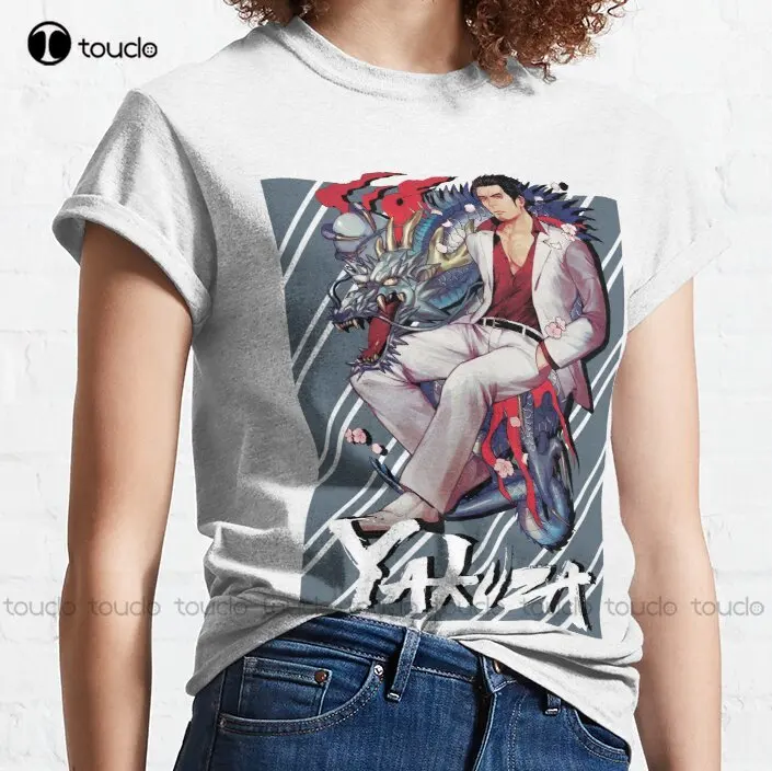 Yakuza Kazuma Kiryu Premium T-Shirt White Shirt Custom Aldult Teen Unisex Digital Printing Tee Shirts Xs-5Xl Custom Gift Unisex