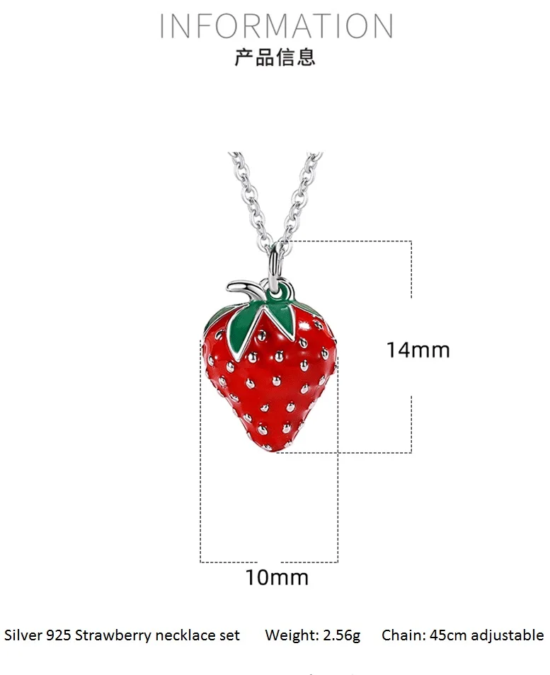 Collier Harvey en argent regardé 925 avec pendentif fruit unique, chaîne de cou, cadeau de bijoux idéal pour des amis ou une fille, livraison gratuite