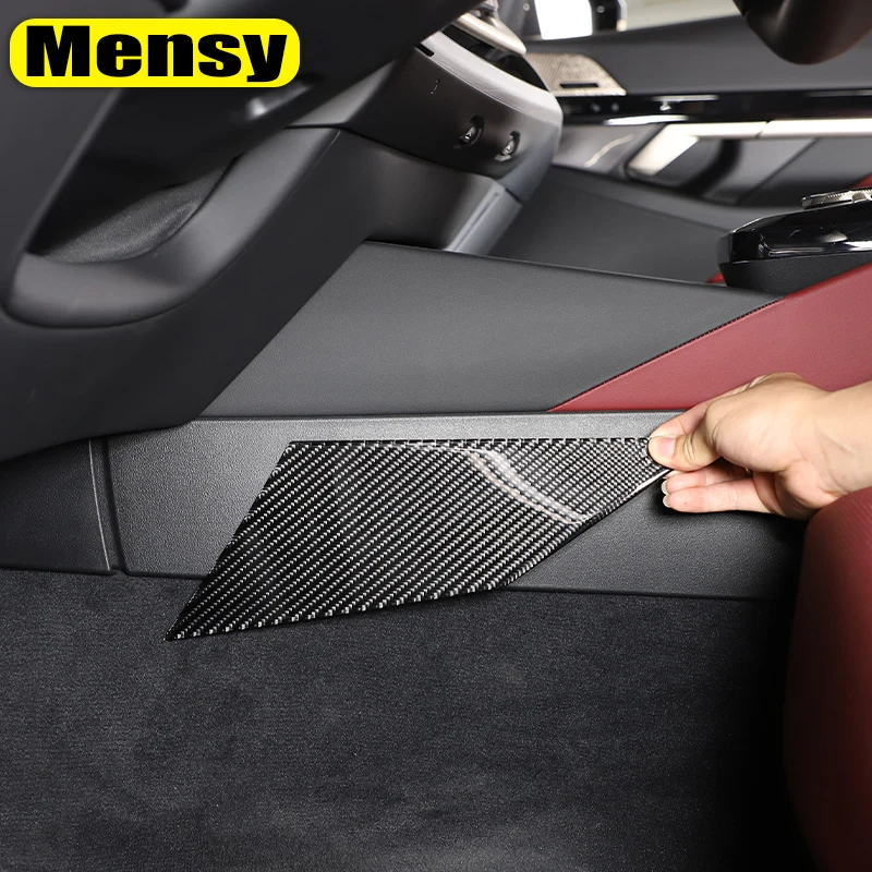 

Мягкое углеродное волокно для BMW 5 серии G60 2024 2025, центральная консоль, обильная боковая панель, накладка, наклейка, внутренние автоаксессуары