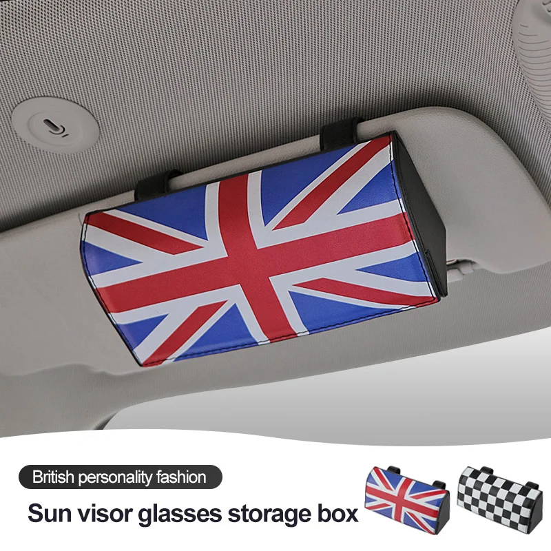 Rice Flag Universal Car Eyeglass Holder Sun Visor Storage Clip For M Coope r F 56 S 1 Accessories Car Sunglasses Holder