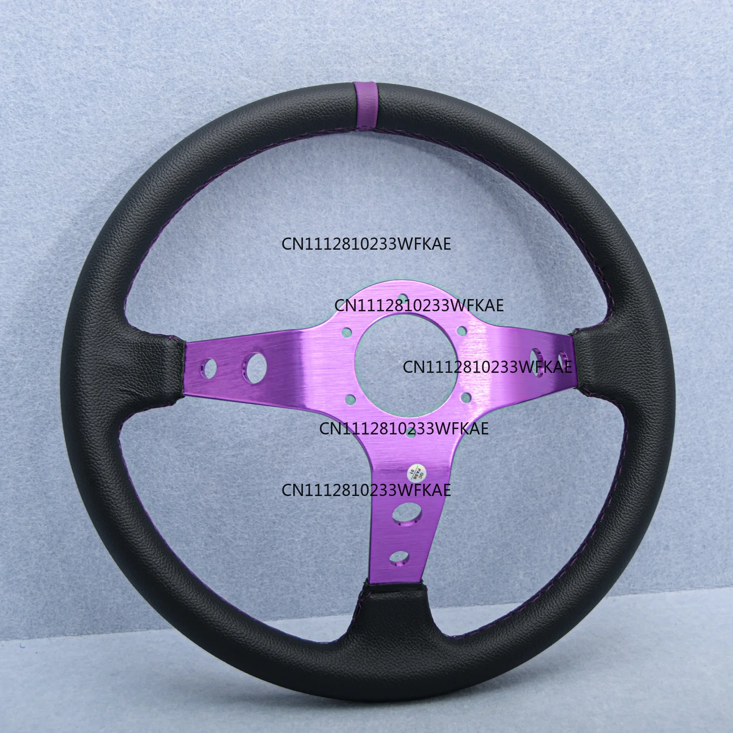 PVC leather purple spokes, deep disc, racing drift sports steering wheel