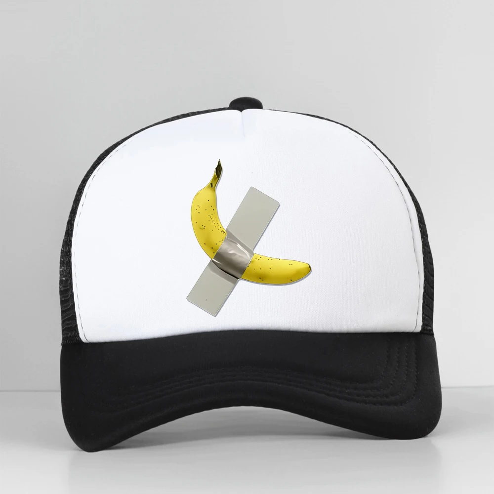 

Creative Designer Tape Banana Print Baseball Cap Unisex Mesh Breathable Summer Spring Autumn Outdoor Sports Hat Bones