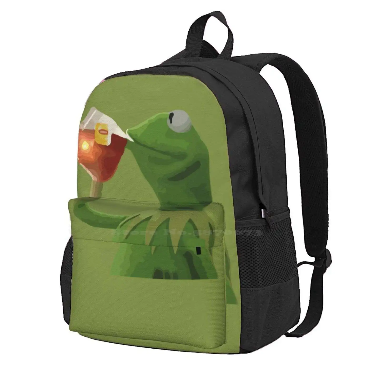 Kermit But Thats None Of My Business Meme Hot Sale Schoolbag Backpack Fashion Bags Kermit The Frog Thats The Tea Sis But Thats