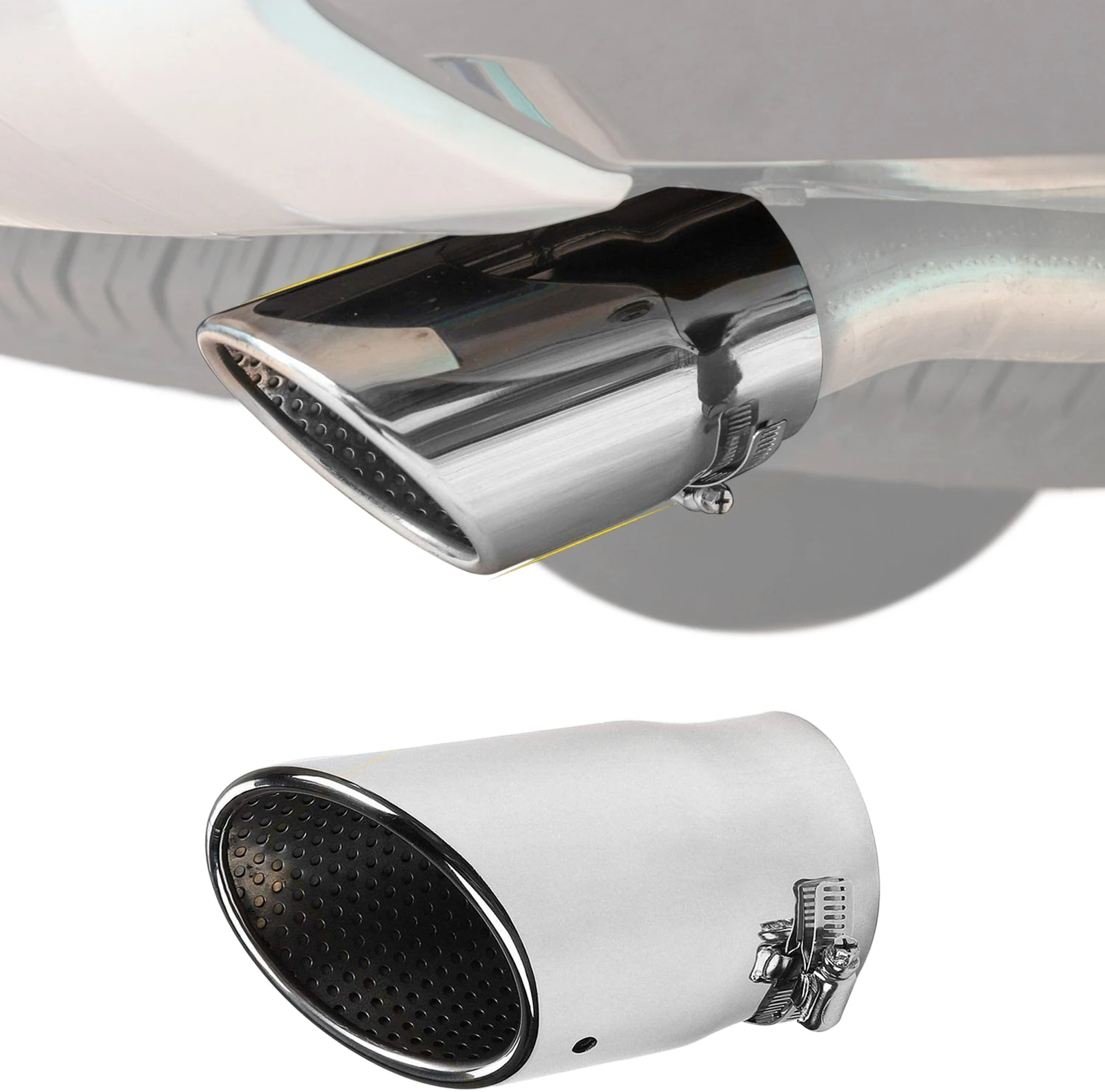 

Car Tail Exhaust Tip Pipes Education Pipe Muffler for Jeep Wrangler JL 2018-2025 for Jeep Compass 2017-2025 Exterior Accessories