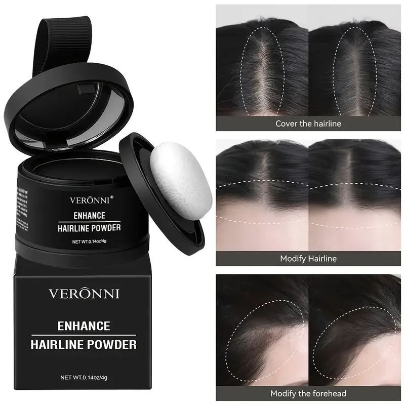 2 個のヘアライン シャドウ パウダー & ルート タッチアップ カラー スティック セット、ヘアマスカラ ヘアライン シャドウ コンシーラー ヘアダイ ペン ナチュラルな外観