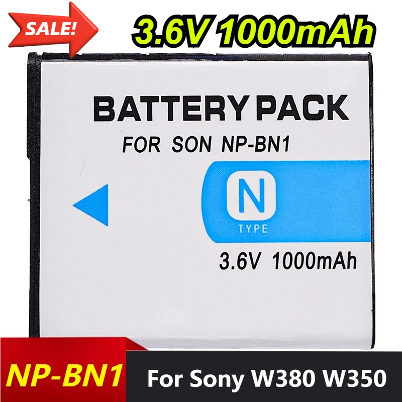 

3.6V 1000mAh NP - BN1 Battery Is Applicable For Sony W380 W350 W390 TX7 TX9C TX100 W520 T110 Battery