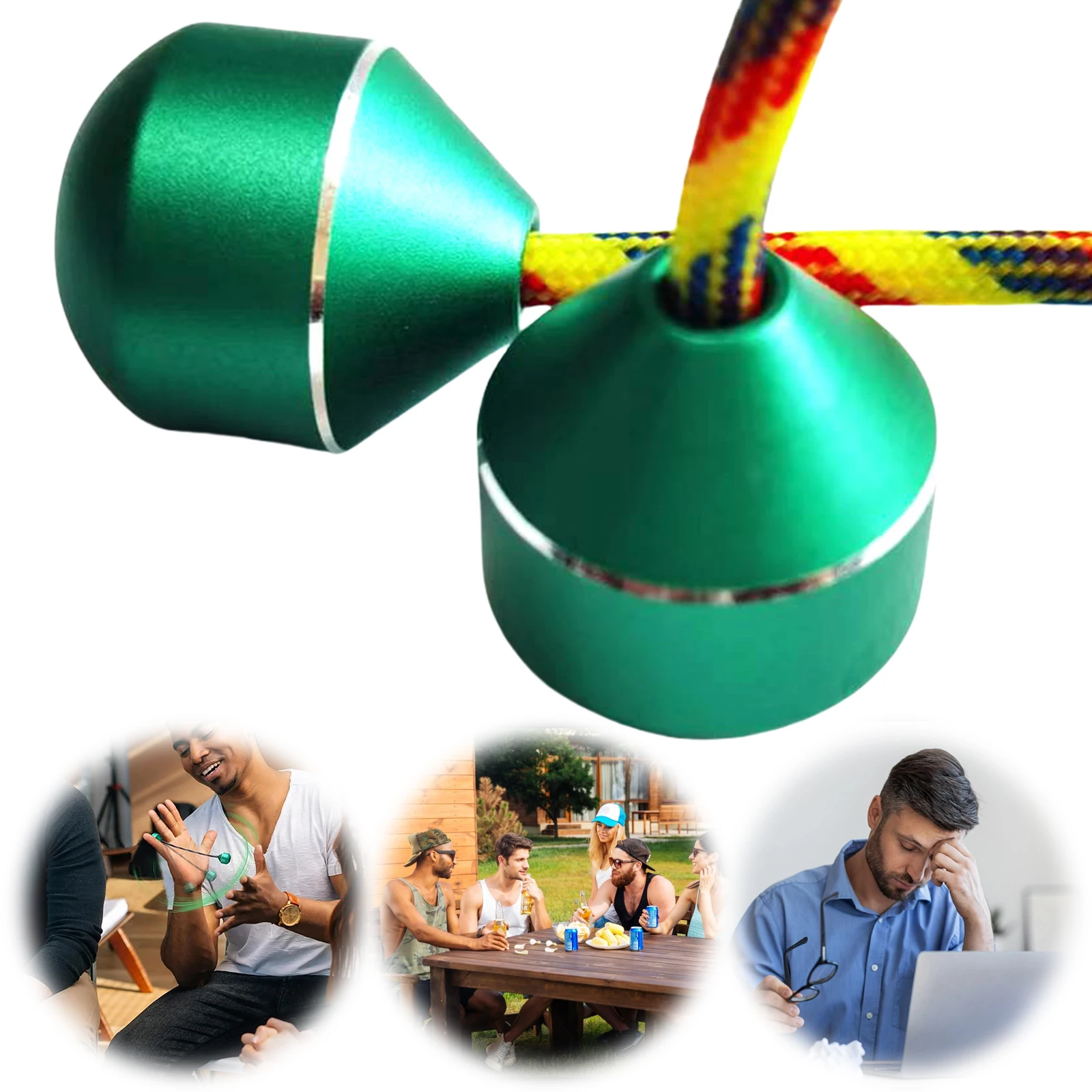 Relieve  Toy Spin & Bump Finger Skill Worry Beads for Men Women Youngs Skill Players