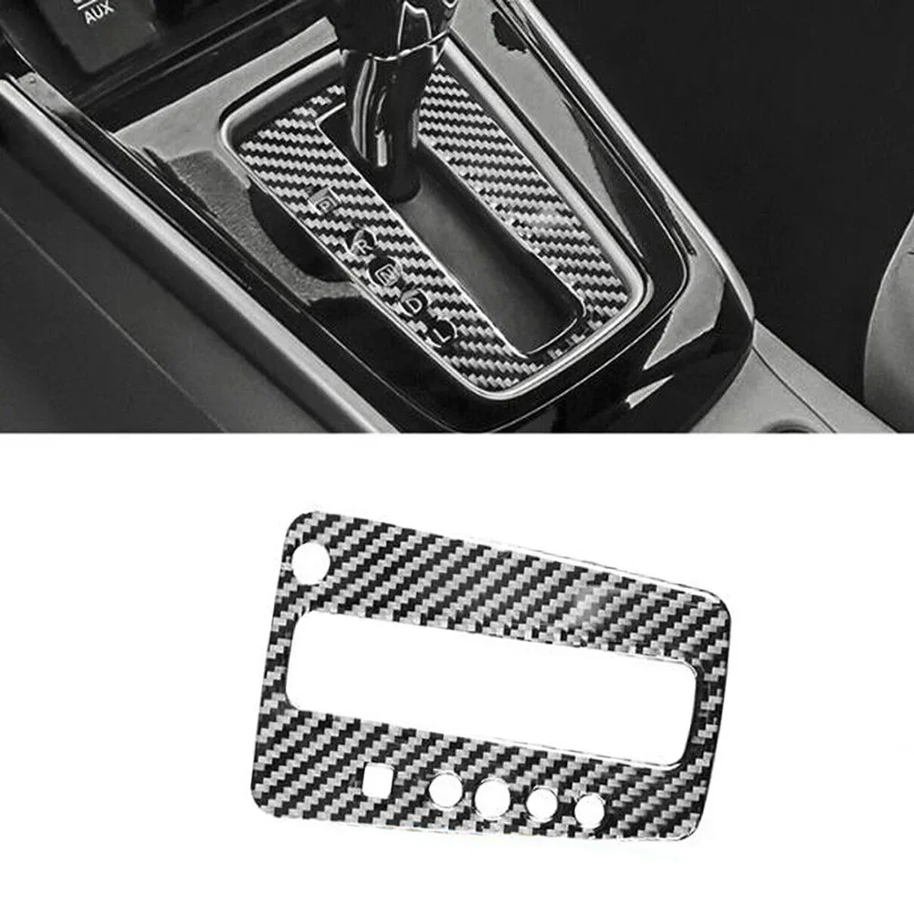 Carbon Fiber Vinyl Central Console Gear Shift Cover For Nissan Sentra 2013-2019 Gear Shift Transmission Panel Covers Trim