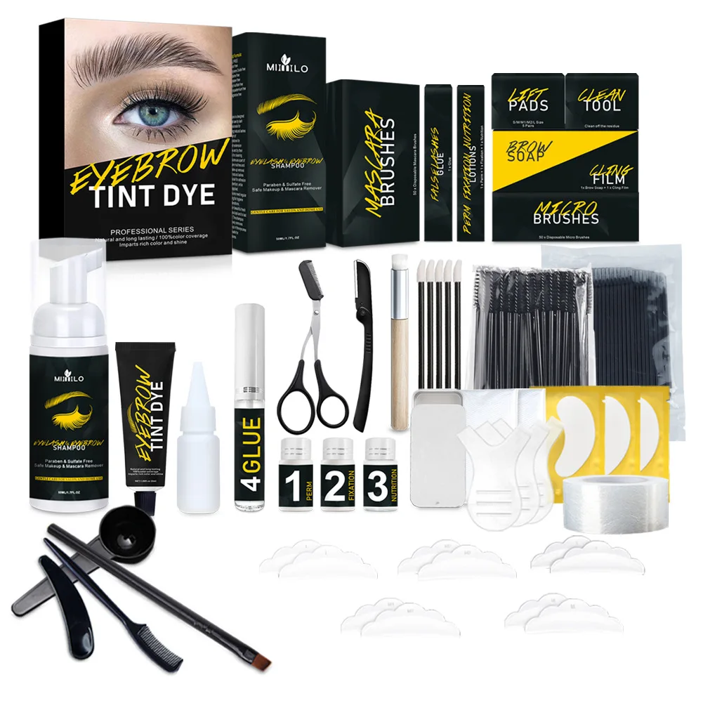 2-in-1 wimperlift en wenkbrauwlamineringsset Direct vollere wimpers Lash Salon-effect Gelamineerde wimpers Langdurige liftkit