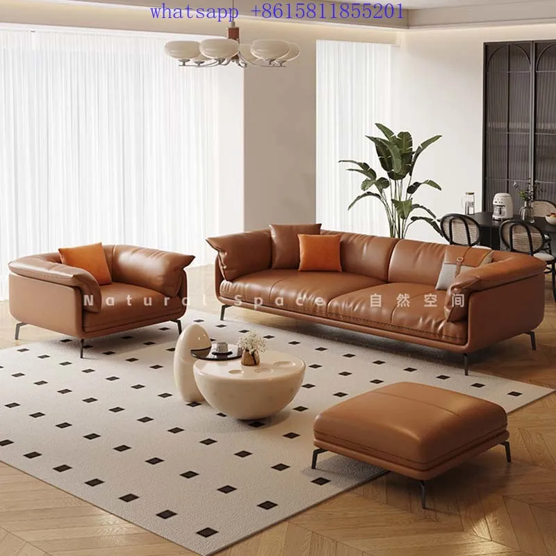 

European style leather living room sofa Luxury lounge modern furniture диваны для гостинной أريكة غرفة المعيشة диван