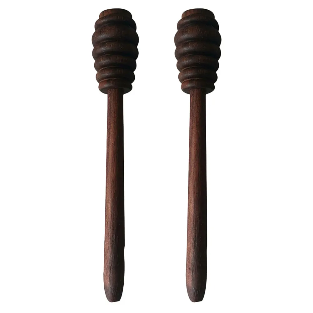 

2pcs Honey Stick Wood Dippers Stirring Rods Wooden Wands for Coffee Tea Kitchen Use Food Grade Honey DippersSpoons Jar Wand