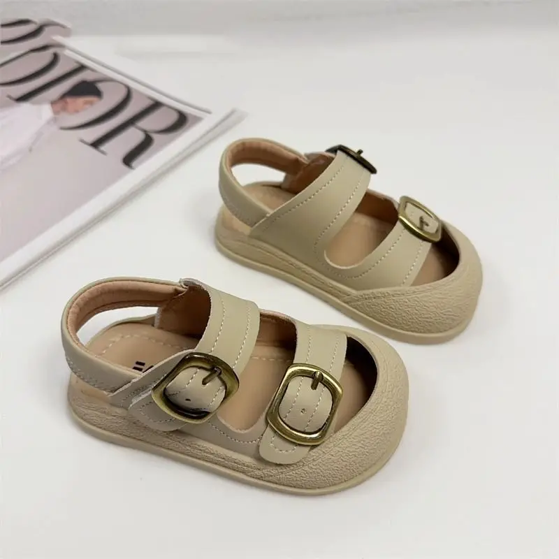 New Baby Toddler Shoes, Summer Toe-toe Anti-kick and Wear-resistant Beach Shoes for Boys and Girls, Versatile Casual Sandals