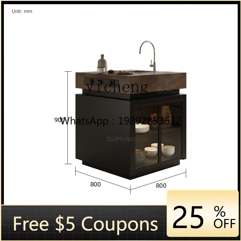 

Zc All Stone Plate Zhongdao Taiwan Restaurant Small Apartment Western Kitchen Home Multi-Functional Retro Separate Zhongdao