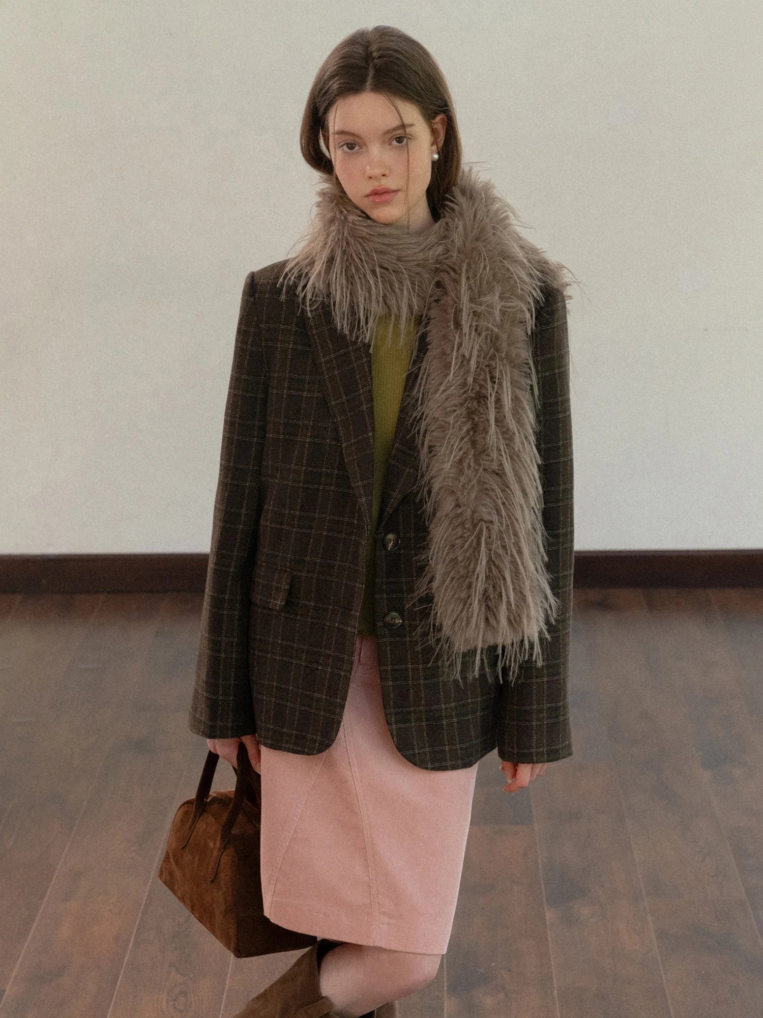 

Женский модный зимний утепленный твидовый жакет Eggka в стиле ретро, свободный крой, для повседневной носки, с длинными рукавами