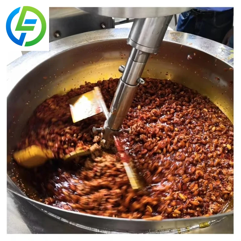 Customize Commercial Electric Induction Industrial Cooking Pot With Mixer Ketchup Chili Sauce Sambal Paste Cooking Mixer Machine