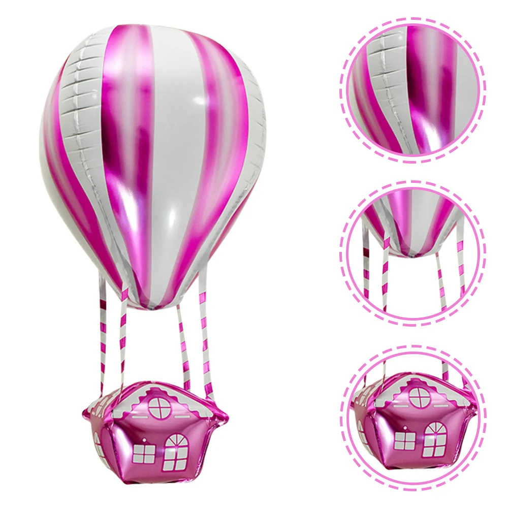 

10 Pcs Hot Air Balloon Balloons Boy Birthday Party Aluminum Foil Airplane Decorations Film Baby