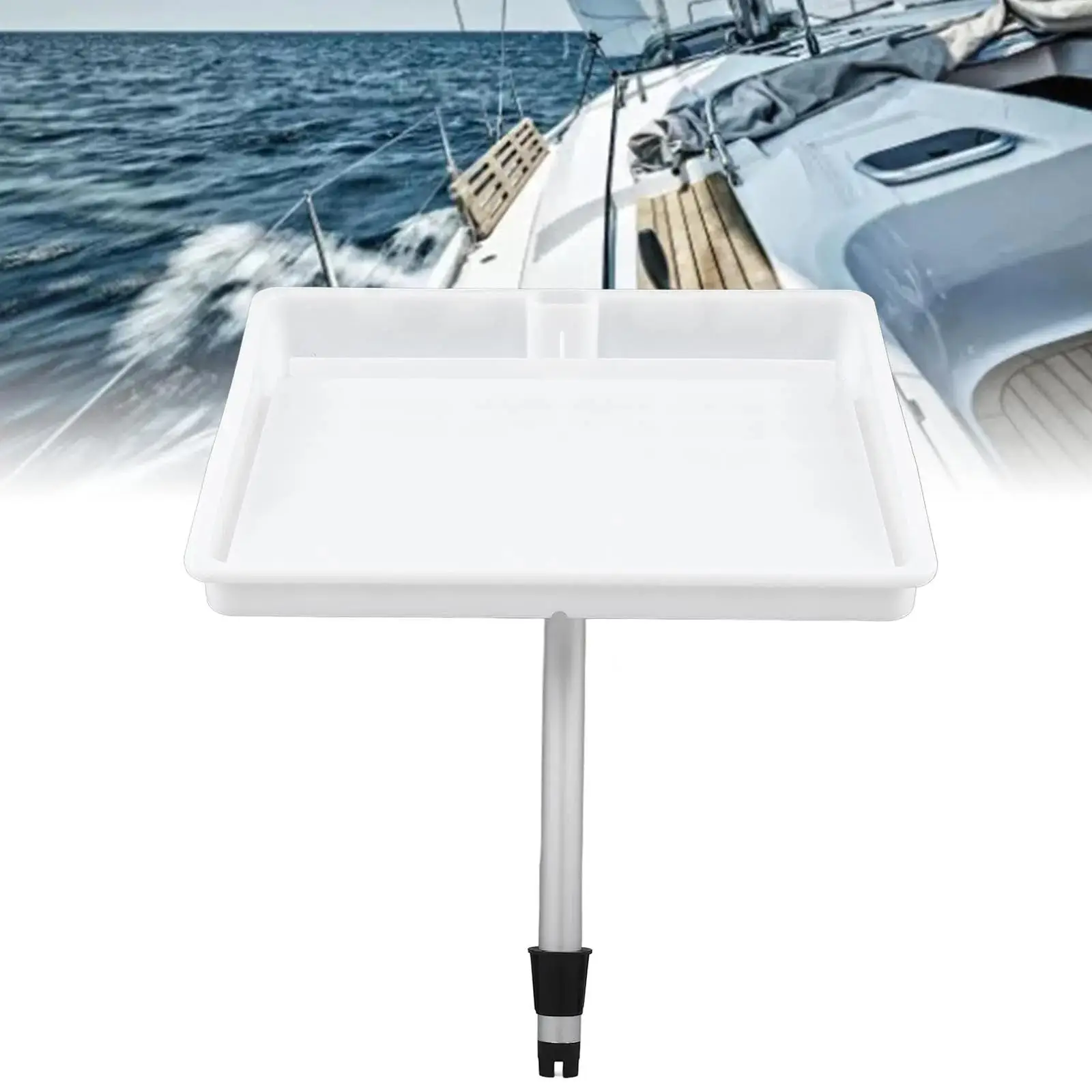

Boat Fishing Fillet Cutting Board White Sturdy Accessories 18x14.5inch Pliers Knife Storage Compartment Fish Cleaning Station