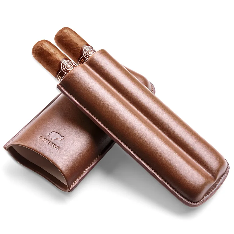 Portable Cigar Humidor Travel Cigar Protector Holds Up To 2 Cigars Gift Box Packaging Smoking Accessories