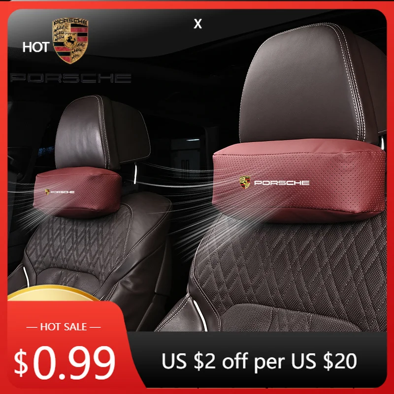 

Наклейка на автомобиль для Porsche Cayman, Cayenne, 911, Macan, подушка для подголовника, защита ремня безопасности, накладка на плечо для Porsche Panamera