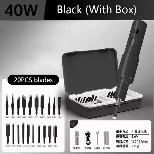 5PCS/20PCS Blade Carpenter Root Sculpture Mini Power Carving Chisel Carpentry Lithium Electric Carving Knife Chisel Set - Image 9
