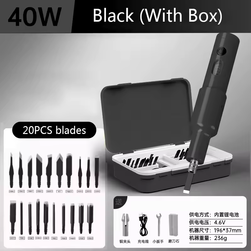 5PCS/20PCS Blade Carpenter Root Sculpture Mini Power Carving Chisel Carpentry Lithium Electric Carving Knife Chisel Set - Image 9