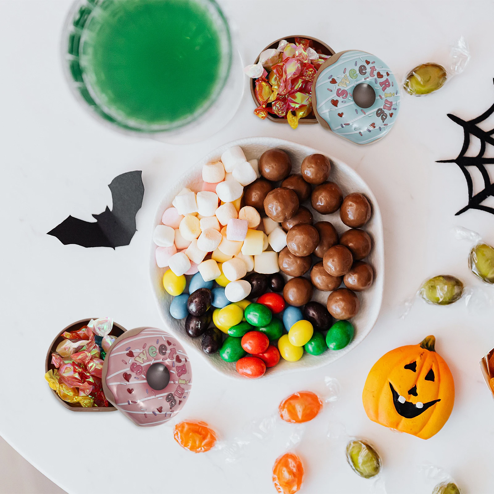 

2 Pcs Donut Candy Box Treat Boxes Tins Container Snack Containers for Candies Baby